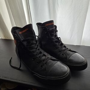 Harley-Davidson Black High-Top Baxter Leather Men's Shoes
